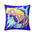 thumbnail image 2 of LNWH Colorful Abstract Frog Throw Pillow Covers, Square Soft Linen Decorative Pillow Cases, 18"x18", 2 of 8
