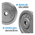 thumbnail image 4 of Set de dos barras Z y recta Tayga con discos de 2.5,5 y 10 Lb 30mm color plata, 4 of 6