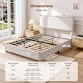 thumbnail image 2 of Full Size Boucle Bed Frame - Upholstered Cloud Bed Frame with Adjustable Headboard, Solid Wood Legs, Rounded Corners, Easy Assembly, Marshmallow BedFrame, Cream, 2 of 7