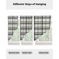 thumbnail image 4 of Sage Green Black Plaid Swag Valances for Windows, Farmhouse Green Black Checkered Rod Pocket Sheer Valances for Large Windows, Swag Toppers Light Filtering for Kitchen Living Room 2 Panels 36''x45'', 4 of 6