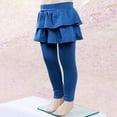 thumbnail image 6 of Overfox Kids Baby Little Girls Footless Leggings with Ruffle Tutu Skirt Pants 2-12Years, 6 of 9