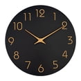 thumbnail image 2 of Reloj de pared circular Perfecl decoración de arte de pared minimalista silenciosa 10 pulgadas, 2 of 8