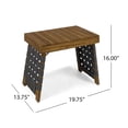 thumbnail image 5 of Table Benzara Leo - Correa plegable de madera y nailon para exteriores (50 cm), 5 of 5