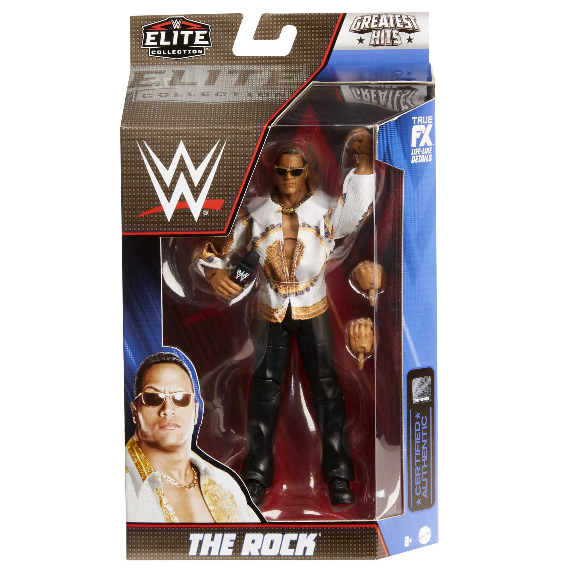 WWE The Rock Elite Collection Action Figure, 6-inch Posable Collectible