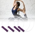 thumbnail image 3 of YAHHU 4‑Pack Thickened Back Stretching Strap – Auxiliary Training Rope for Wall, Waist, Leg & Yoga, Purple, 3 of 7