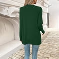 thumbnail image 6 of BiZtdJrK Women Lightweight Sweater Cardigan Long Sleeve Open Front Cardigans Loose Fit Casual Fall Outerwear with Pockets Green L, 6 of 6