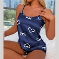thumbnail image 2 of Conjunto de pijama con estampado de amor para mujer, ropa de dormir Sexy, pantalones cortos con tirantes, camiseta sin mangas informal, Y2k, verano, 2 piezas qym unisex, 2 of 2