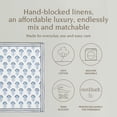 thumbnail image 2 of over&back Set of 4 Hand-Blocked Placemats - Colorful Dining Table Mat - Each Placemat is Unique - 100% Cotton - Machine Washable - Kitchen and Home Decor - Blue Flower, 2 of 9