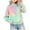 Multicolor, variant on Zwiiyzr Kids Toddler Girls Crewneck Oversized Sweatshirt Kids Multi-Color Fashion Long Sleeve Pullover Tops 1-12 Years Multicolor