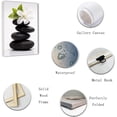thumbnail image 2 of ZHONGYUTONG Zen Canvas Wall Art Black Stones with Magnolia Blossoms Picture Prints Nature Spiritual Painting Spa Artwork for Meditation Room Decor Framed (24.00" x 36.00"), 2 of 6