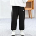 thumbnail image 4 of Eltusu Boys Sweatpants, Outdoor Casual Loose Fit Elastic Waist Jogger Pants Black Size 4-15 T, 4 of 5