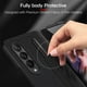 Qoosea pour Samsung Z Fold 3 Cas avec Porte-Stylo PU Cuir + PC Matériel Cas avec Kickstand Entreprise de Luxe Plein – image 2 sur 5