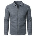 thumbnail image 4 of Mlzmgr Long Sleeve Shirts for Men Full Zipper up Collared Neck Knit Breathable Warm Outdoor Tops Fall Trendy, 4 of 6