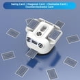 thumbnail image 3 of LEEYNEER Automatic Card Shuffler Dealer 1 to 8 Players 2-In-1 Electric 2 Deck Poker Card Dealer Machine 360 Degrees Rotating Rechargeable Card Shuffling Dealing Device, 3 of 8