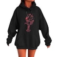 thumbnail image 1 of Chandail à Capuche pour Femmes Élégant Basique Manches Longues Col Rond Décontracté Doux Confortable pour l'Hiver, 1 of 5