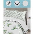 thumbnail image 3 of Twin XL Quilt Bedding Set, Summer Botanical Reversible Summer Quilt 3 Pieces, Green Spring Floral Birds Watercolor Lightweight Bedspreads Coverlets with 2 Pillow Shams for All Seasons, 3 of 5