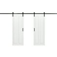 thumbnail image 3 of 36'' x 84'' Manufactured Wood Prefinished Double Sliding Barn Door with Installation Hardware Kit, 3 of 8