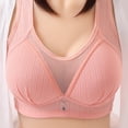 thumbnail image 3 of Full-Coverage Wirefree Bra Women Convertible Bra Feature V-Neck Push-up Bra Style W-821 Hook and Eye Closure Push Up Bras Pinks S, 3 of 7