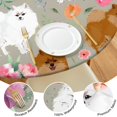 thumbnail image 4 of Pomeranian Dog and Flower Floral Round Fitted Tablecloth with Elastic Edge,Dining Table Cover Waterproof,Outdoor Round Tablecloth for Camping,Dining,Indoor and Outdoor, 4 of 7