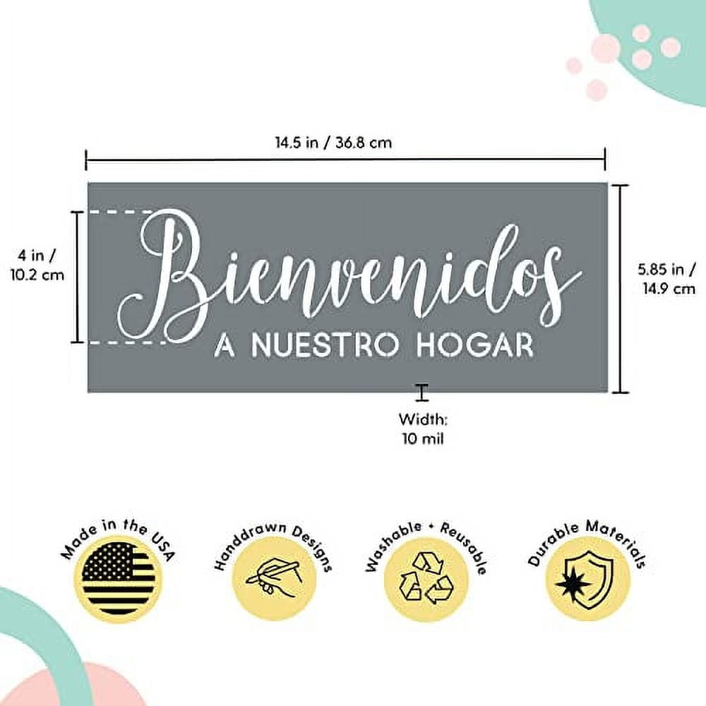 Welcome - in Spanish. Lettering. Bienvenido. | Sticker