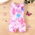 thumbnail image 6 of Toddler Bathing Suit Girl Girls Tie Dye Crew Neck Sleeveless One Piece Swimsuit with Full Colorful Back Design for Summer Swimwear Red 5 Years-6 Years, 6 of 7