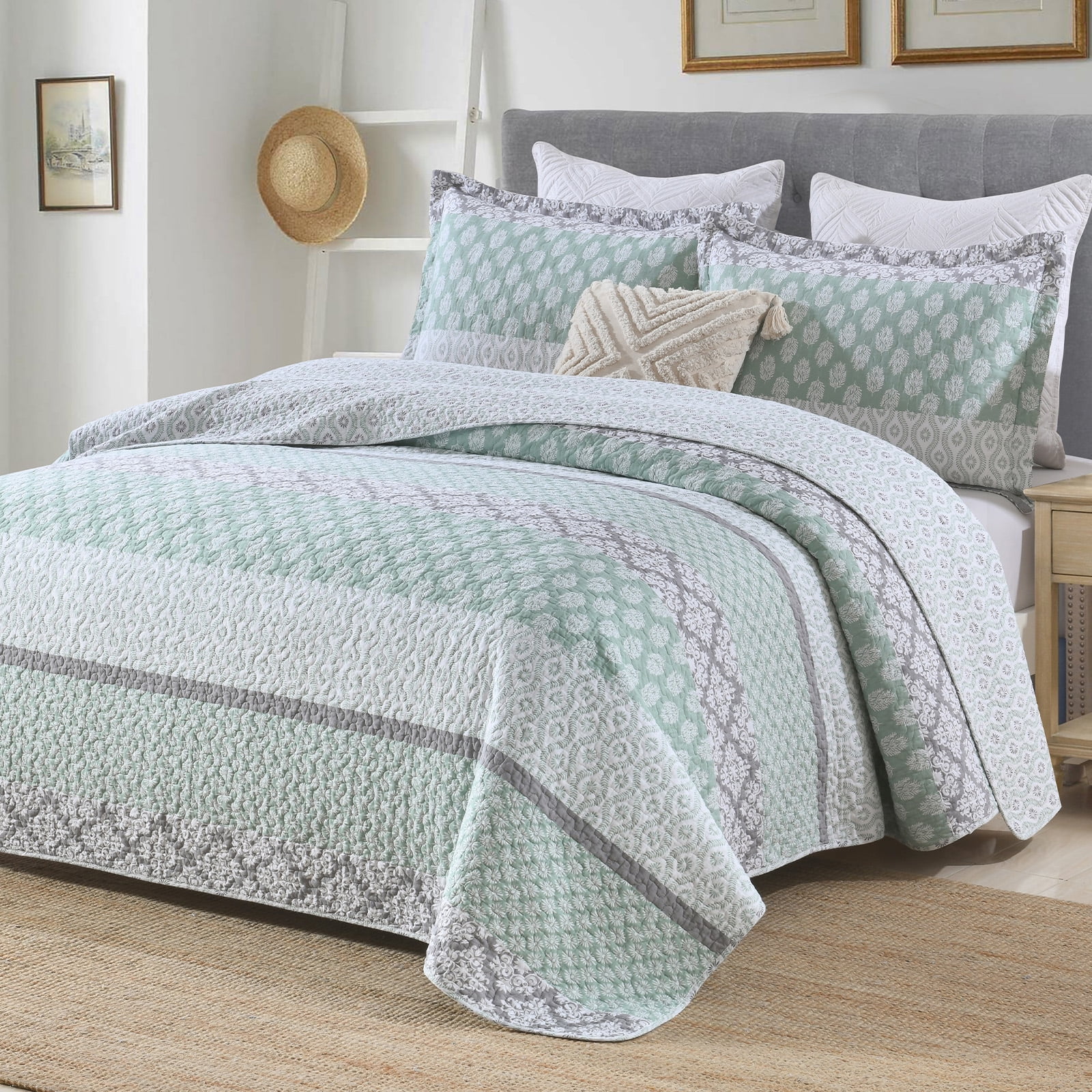 Sage Green/Grey/White