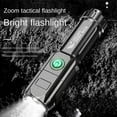thumbnail image 4 of Naiovety Bright Flashlights USB Highlight Outdoor Battery Waterproof Focusing Torch Power Flash Lighting Light Camping Type3, 4 of 6