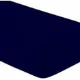 thumbnail image 7 of Full XL 100% Cotton Jersey Knit Navy Blue Sheet Set - Extra-Soft, Breathable & Hypoallergenic - 15" Deep Pockets, 54" x 80" - Ideal for Extra Long Full Beds, 7 of 7
