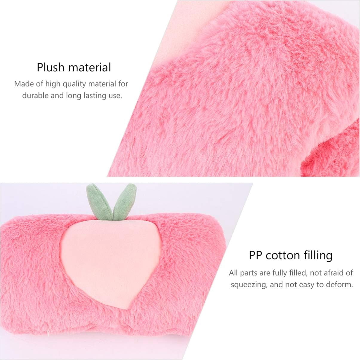 ABPETE Peach Pattern Winter Hand Muffs - Faux Fur Plush Hand Warmers for Women & Girls
