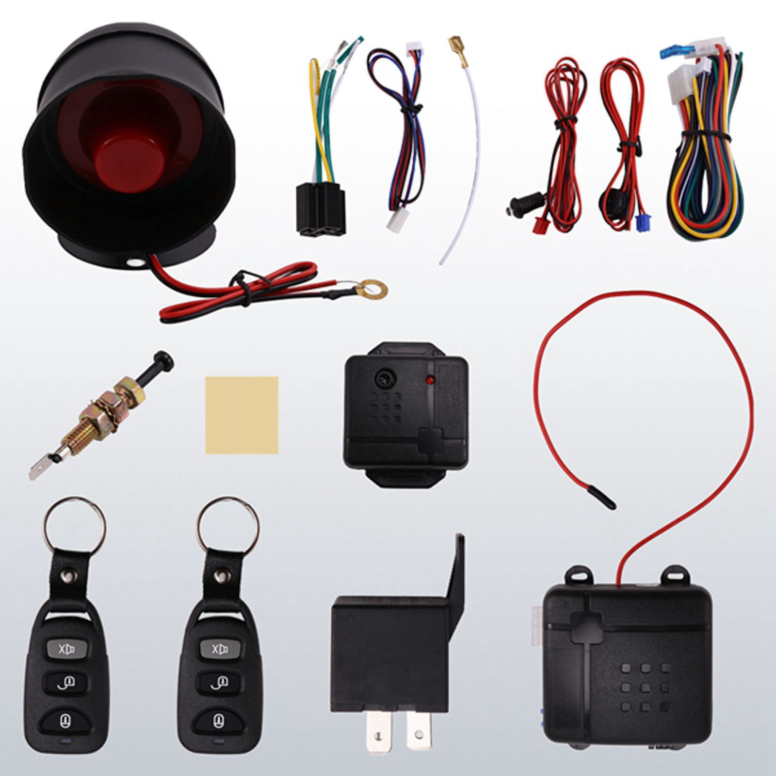 Universal One-Way Car Anti-Theft Device Sound and Light Alarm Remote Car Anti-Theft Alarm Protection System