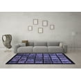 thumbnail image 3 of Ahgly Company Indoor Square Abstract Blue Modern Area Rugs, 5' Square, 3 of 4