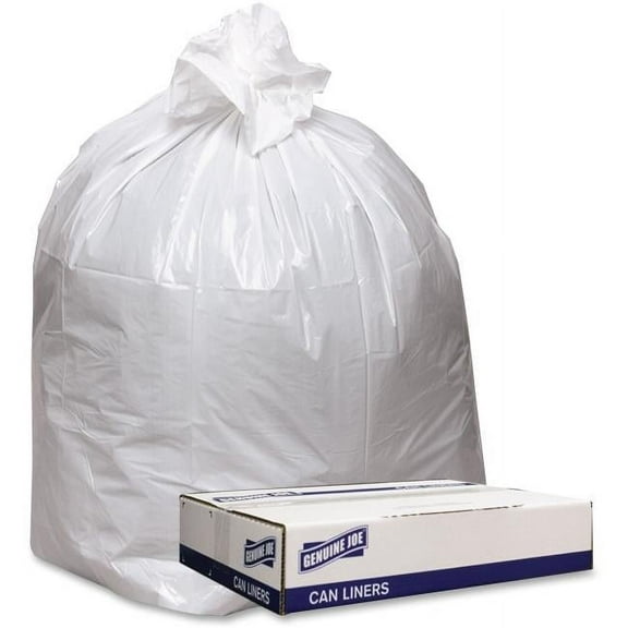 Lorell  43 x 47 in. 9 mil Trash Can Liners - White, 100 Count