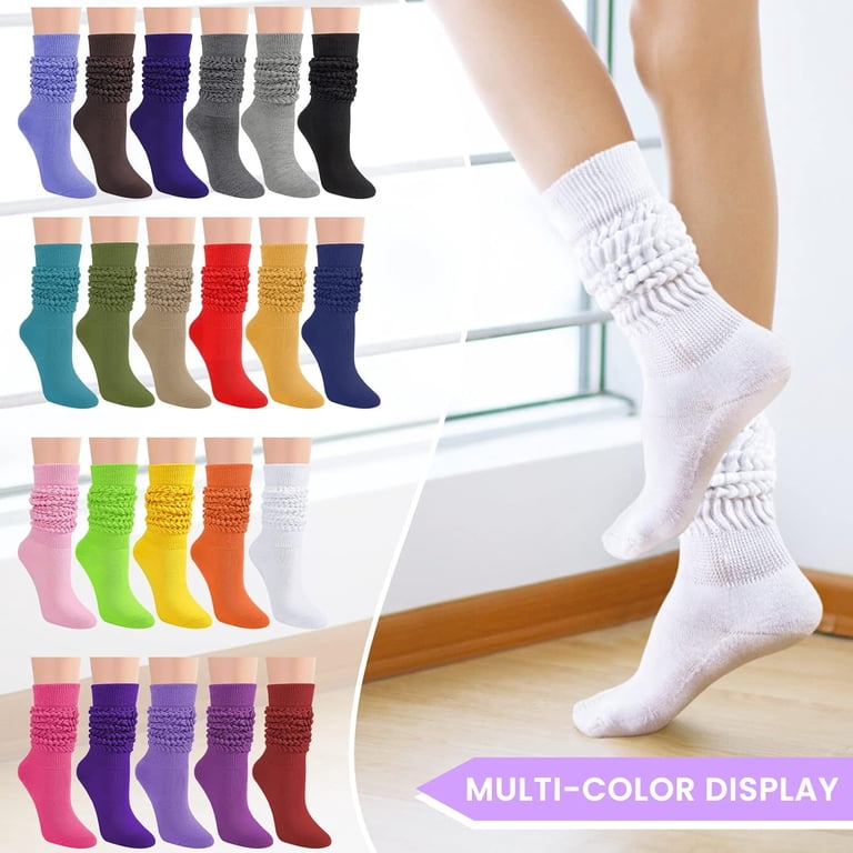 Tall Boot Socks 80s Style Slouch Socks For Women - Long Scrunch Boot ...