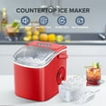KISSAIR Portable Ice Maker, 26Lbs/24H, SelfCleaning, 9 Cubes in 6 Mins