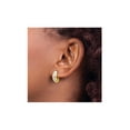 thumbnail image 2 of Gem & Harmony 14K Yellow Gold Brushed Diamond Cut Omega Earrings for Women, 2 of 5