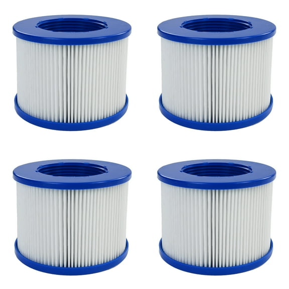 FRTDNE Screw-in Hot Tub Filter Replacement for RELXTIME/ALEKO/Wejoy Aquaspa/Co-z/Wave/CleverSpa - Threaded Cartridges for Inflatable Hot Tubs & Massage Pools,4 Pack