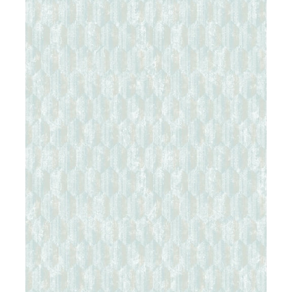 Brewster Kendall Teal Honeycomb Geometric Wallpaper