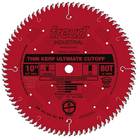 Heavy Duty Blade Grinder - Freud LU74R010 10-Inch 80-TPI Heavy Duty Thin Kerf Ultimate Cut-Off Saw Blade
