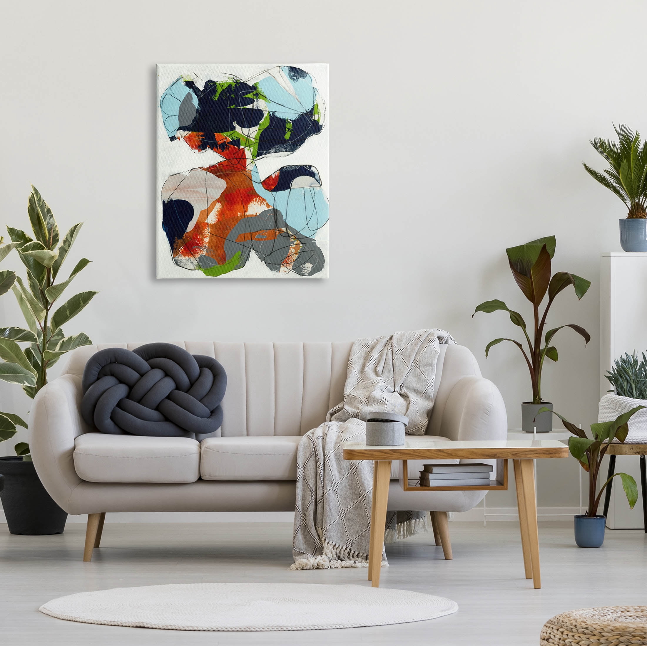Stupell Industries Bold Asymmetrical Scribble Shapes Graphic Art Gallery Wrapped Canvas Print Wall Art, Design by Jeff Jorillo