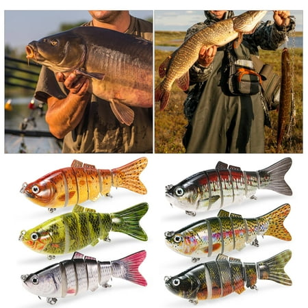 Hard Crankbait Lure Crankbait Bait Crankbait Bait Fish 6 Jointed Swimbait Jointed Swimbait Lure Swimbait Lure Crankbait Jinmie Lure Qisuo 6