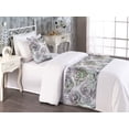 thumbnail image 2 of Abstract Bed Runner Set, Sketchy Style Surreal Roses Whirlpool Look Petals Vintage Concept, Decorative Bedding Scarf & a Pillow Sham for Hotels Homes, Twin, Dark Green Pale Lavender, by Ambesonne, 2 of 3
