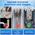thumbnail image 2 of Tapón para lavabo de baño con atrapapelos TopmeiUP (3 piezas), 2 of 7