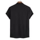 thumbnail image 3 of Camisas Vaqueras Para Hombre Manga Corta Moda de primavera y verano para hombre, camisa informal de manga corta con cuello levantado, camisetas transpirables para hombre (Black, 4XL), 3 of 5