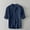 Navy, variant on FRSASU Mens Linen Shirts Casual Cotton 3/4 Sleeve Regular-Fit Henley T-Shirt Summer Lightweight Beach Yoga Tops White