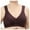Brown, variant on Diufon Wide Strap Comfortable Bra for Women Wireless Everyday Front Closure Full Coverage Support Push Up V Neck Bras