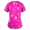 BDPORKAS Valentines Day Nursing Scrubs Womens 2024 New Fun Heart Print