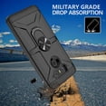 thumbnail image 2 of HAHDAXIA LG G6 Case, LG G6 Case with [3X Tempered Glass Screen Protector], Built-in Ring Kickstand and Magnetic Car Mount Shockproof Dropproof Military Grade Armor Rugged Case for LG G6 - Bla, 2 of 7