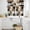 Khaki Gray Blue Light Brown, variant on Black Brown Abstract Kitchen Curtains Sets for Windows 36 Inch Length, Oil Painting Color Blocks Rod Pocket Window Treatments Tier Curtains and Valances Set for Bedroom/Bathroom