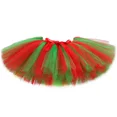 thumbnail image 3 of Falda tutú navideña para niñas con diadema, disfraz de tutú de baile para fiesta de Navidad para niñas pequeñas, faldas de tul esponjosas verdes y rojas para niños, 3 of 5