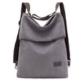 thumbnail image 3 of Bolso de lona para mujer, moderno bolso bandolera, tres usos, sencillo, informal, para viajes, para mujer, 3 of 5